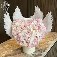 Ailes d'ange recyclables DIY pour la Fête des Mères, grandes ailes plumeuses, décoration de bouquet, art floral électrique, rêveuse