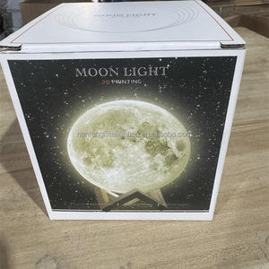 Lámpara LED recargable de 15cm, luz de luna de impresión 3D con soporte, lámpara de noche táctil para niños - Product Image 5