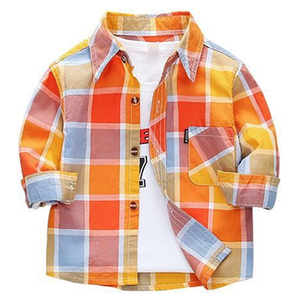 Nueva Camisa de Vestir a Cuadros para Niños y Niñas, Primavera-Otoño 2020, de Algodón a Rayas, de Manga Larga, para Niños de 1 a 7 Años - Product Image 2