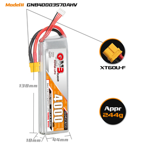 GNB GAONENG 4000mah 3S 11.4V 70C 140C LiHV XT60 RC LiPo batteria RC Car Drone RC Boat - Product Image 4