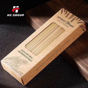 Jus de <span class=keywords><strong>mojito</strong></span> naturel paille de blé thé au lait dans une boîte entière <span class=keywords><strong>pailles</strong></span> de blé dégradables jetables café - Product Image 1