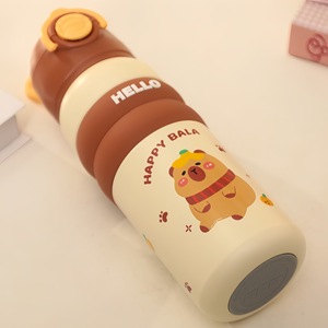 กระติกน้ำสุญญากาศสแตนเลส Hello Bala ขนาด 500 มล. แบบสองชั้นเก็บความร้อน-เย็น ลายการ์ตูนสำหรับเด็ก พกพาสะดวก - Product Image 5