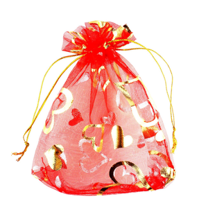 Pochette Cadeau en Organza Cœur Multicolore avec Cordon de Serrage pour Bijoux, Sacs à Bonbons de Mariage - Product Image 5