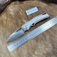 Couteau pliant de poche G10 avec manche en aluminium, lame haut de gamme, couteau pliant EDC pour la survie