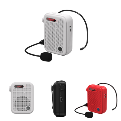 Bluetooth Waist - Pack Speaker with Head - Mounted Mic, Support TF Card & U Disk, Lightweight Portable for Outdoor for Teaching