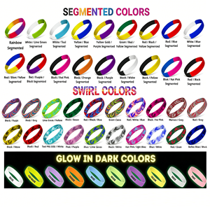 Bracelet en silicone personnalisé avec logo imprimé et gaufré, cadeau promotionnel pour événements - Product Image 5
