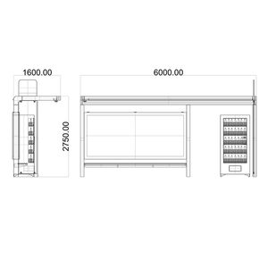 Maquette de panneau publicitaire commercial en aluminium rectangulaire pour abri de bus, pour la publicité de mobilier urbain - Product Image 5