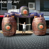 Arche gonflable géante personnalisée de baril de brassage Entrée de festival de bière Porte gonflable Arche Brasserie Modèle publicitaire gonflable