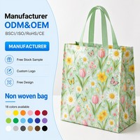Sac de courses non tissé laminé PP avec logo personnalisé, imperméable, réutilisable, écologique, pour supermarché, épicerie, vente en gros, fournisseur en vrac