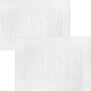 Serviette de sol en coton antidérapante pour hôtel, serviette de sol jacquard teinte en fil pour spa et massage, tapis de sol personnalisé avec logo - Product Image 1