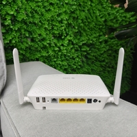 BRMC Menggunakan GS2101 4GE+1TEL+2USB 2.4g&5g Firmware Bahasa Inggris Gpon ONU Dual Band WIFI Router Rumah Modem XPON Ont GS2101