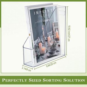 Clear PET Vertical Magazine Rack Plastic Desk Organizer Basic <b>File</b> <b>Folder</b> for Clear Document & <b>Folder</b> Storage <b>File</b> Holder - Product Image 2
