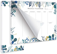 Bloc-notes hebdomadaire A4 non daté en gros, 52 feuilles, motif floral botanique, planificateur de bureau, liste de choses à faire, impression de logo personnalisée