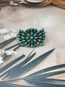 Pulsera de Plata de Ley Hecha a Mano con Turquesa Kingman, Pulsera de Piedras Preciosas, Joyería Boho para Mujer - Product Image 3