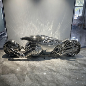 Sculpture géométrique moderne unique en métal, artisanale, en acier inoxydable 304, pour la décoration de bureau de direction ou de man cave. - Product Image 4