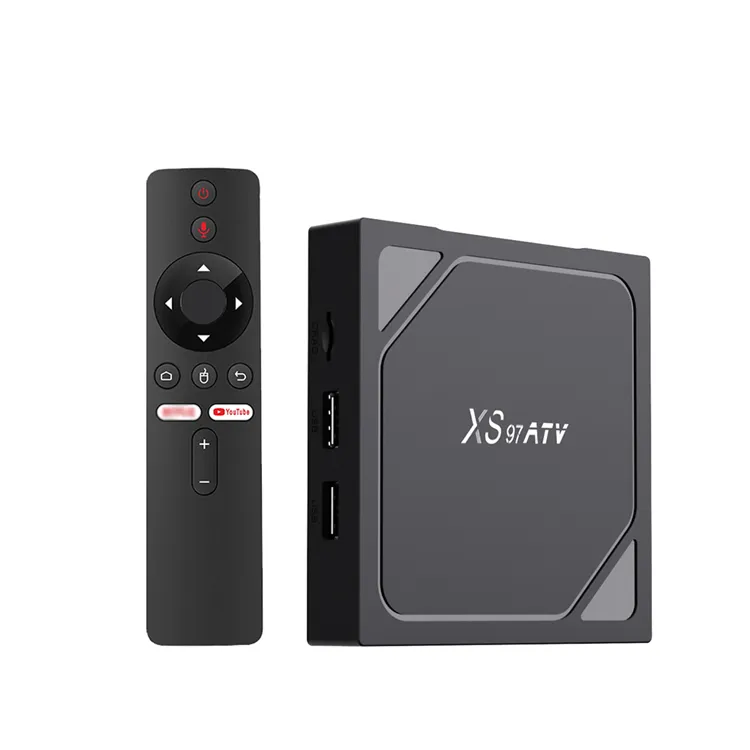 2024 хит продаж XS97 ATV tv box Android 10 ATV OS 4k 5G WIFI HD media player умный голосовой пульт дистанционного управления 2 ГБ 16 ГБ ТВ приставка цифровая