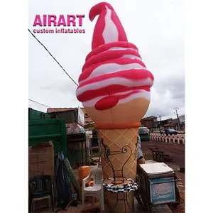 冰淇淋装饰，户外促销充气广告气球，定制充气冰淇淋