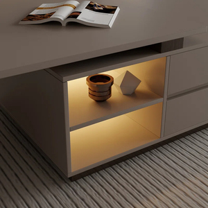 Mesa de Centro Extensible con Luces LED con Sensor y Cajones de Almacenamiento, Diseño Moderno, Directo de Fábrica BSCI - Product Image 3