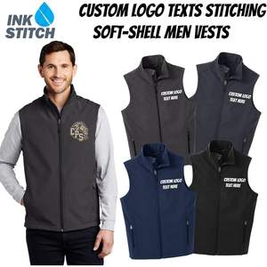 2025 gilets à coquille souple à broderie personnalisée pour hommes conçoivent votre propre gilet de texte de Logo - Product Image 4