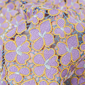 高品質刺繍フラワーギピュールレース生地幅カラフルなレディドレス & 衣類刺繍生地 - Product Image 3