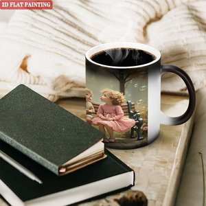 Frosted Black <b>Ceramic</b> <b>Mug</b> 11oz Heat Color Changing Cup Festival Holiday Souvenir - Product Image 3