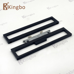 Màu Đen Đôi Móc Trượt Khóa Cho Nhôm Mỏng Khung Đôi Kính Trượt Cửa Phần Cứng Xử Lý - Product Image 1