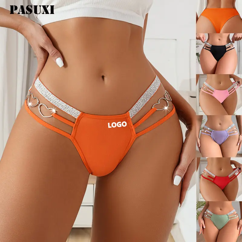 PASUXI-bragas sexys de encaje con parte trasera en T para mujer, bragas brasileñas, Tanga, ropa interior