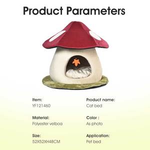 Casa de dormir lavable moderna para mascotas, casa en forma de Seta, tres juegos, cueva para gatos - Product Image 2