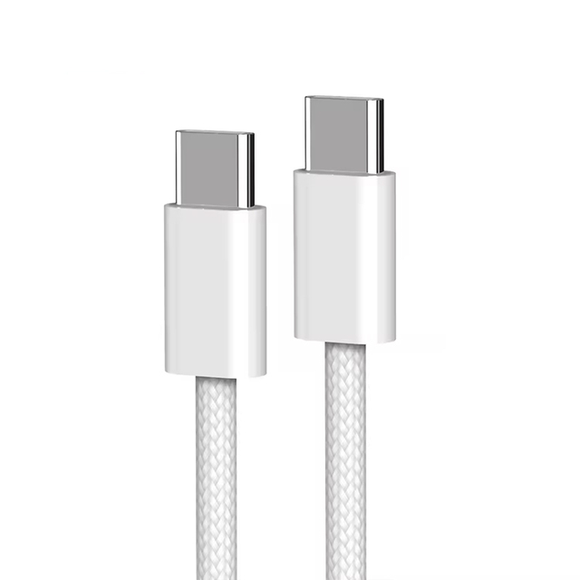 Original Braided Nylon Chargers Cable 60W 3A 1M 2M Usb C to Type C Data Fast Charging Cable for Iphone 16 15 Pro Max