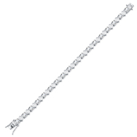 Pulsera de Moissanita con Eslabones Geométricos Hexagonales de Plata Esterlina 925, 15.2g, de Gran Peso, para Mujer, Joyería de Lujo