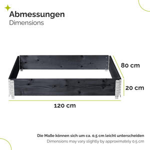 Lot de 2 Plateaux en Bois Naturel pour Jardin <span class=keywords><strong>Palette</strong></span> Cadre Fleurs Fruits et Légumes Boîte à Herbes - Product Image 3