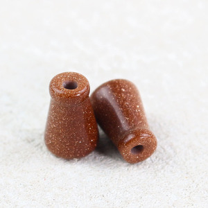 Gold Sandstone Tapered Beads 15-16mm For <b>Bracelet</b> Making Stone Beads Chinese Style DIY Jewelry Accessories - Product Image 1