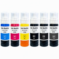 Tinta Isi Ulang Grosir Hitam Cyan Magenta Kuning Foto Hitam Abu-abu 70ml untuk Epson EcoTank Photo Printer Inkjet Enam Warna
