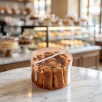 Boîte à gâteau carrée transparente personnalisée avec logo, de qualité alimentaire, haute, pliable, pour anniversaire, mariage, dessert, emballage cadeau