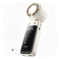 Ventilateur de poche pliable Turbo 2027, refroidisseur portable, batterie 4000 mAh, plaque de refroidissement, ventilateur rechargeable pour le camping