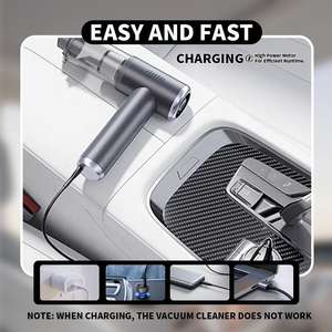 مكنسة كهربائية محمولة باليد لاسلكية قابلة لإعادة الشحن من Hifly ، نافخ هواء قوي شفط للسيارة والمكاتب المنزلية - Product Image 6