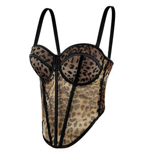Cami in pizzo <span class=keywords><strong>leopardato</strong></span> elegante Lingerie Sexy termica per il tipo di chiusura in vita elastica primavera/estate - Product Image 1