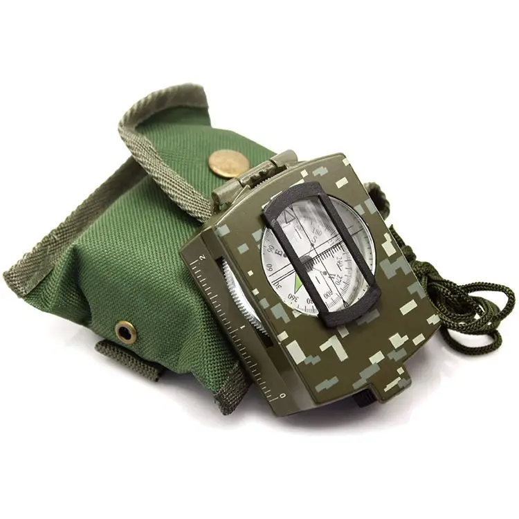 Multifunctional Lensatic Tactical Compass Impact Resistant and Waterproof Metal Sighting Navigation Compasses