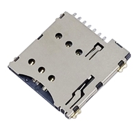 6+1-Pin 1,35H Micro-SIM-Kartenanschluss Push-Push-Typ Weiblicher Tray-Sockelhalter für IoT-Telefone und Tablet-Anwendungen