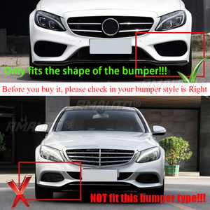 Juego de 3 Piezas de Difusor de Parachoques Delantero para Mercedes-Benz Clase C W205 Sport 2015 2016 2017 2018 C180 C200 C300, Kit de Carrocería - Product Image 6