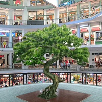 Grand pin artificiel fait main de 2 m, éco-responsable, léger, pour intérieur/extérieur, plante décorative résistante aux UV