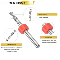 Micro-forets en carbure de tungstène pour circuits imprimés, tige droite 1/8 po, acier au carbure 135, outil de perçage de précision non revêtu, outils de tournage CNC