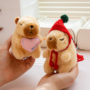 ตุ๊กตาคาปิบาราขนนุ่มสุดฮิตบนอินเทอร์เน็ต กล่องสุ่ม ของเล่นสัตว์น่ารัก พร้อมจี้ห้อยกระเป๋าแองเจิลสำหรับเด็ก - Product Image 4