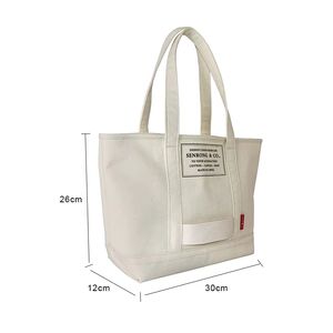 Bolsa de compras reutilizable con asas de lona gruesa de 12 oz, con logo personalizado impreso, nueva tendencia. - Product Image 4
