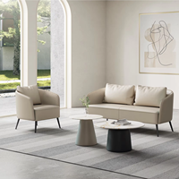 Ensemble de canapés de bureau modernes pour PDG, en cuir PU, design durable, pour bureau à domicile et salon