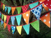 Fleurs sauvages Bunting Banner Guirlande Green Vintage Floral Fanions