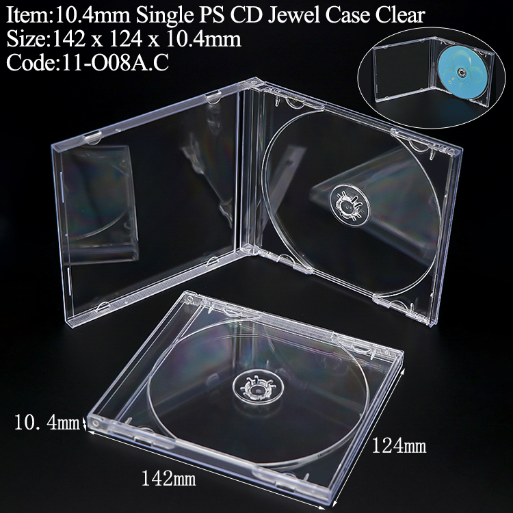 O08A : Boîtier CD 10,4 mm Transparent