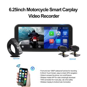 Zmecar nuevo producto 6,25 pulgadas motocicleta grabadora Carplay Android Auto <span class=keywords><strong>voz</strong></span> GPS motocicleta pantalla <span class=keywords><strong>de</strong></span> navegación inteligente - Product Image 5