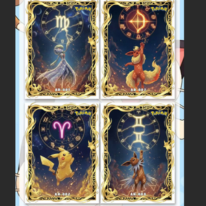 Cartes Métalliques Pokémon Signes du Zodiaque DL Plaqué Or Anime Artboard Émail Dur Style Badge <span class=keywords><strong>Carte</strong></span> à Collectionner pour <span class=keywords><strong>Cadeau</strong></span> USA - Product Image 4