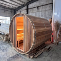 Ruang Sauna Uap Kering Luar Ruangan Harga Grosir, Kayu Solid, Pelat Karbon, Inframerah Jauh, Panel Kontrol Pintar